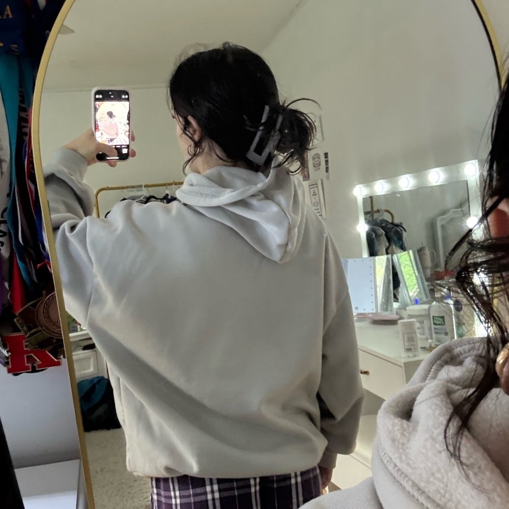 Gray Women's Hoodie Sweater - Picture 2 of 3
